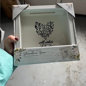 Wedding Wishes Shadow Box with Heart Design